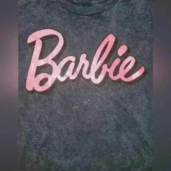 Barbie Tops - NWOT BARBIE TEE BLUE/BLACK ACID WASH NWOT